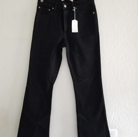 Golden Goose Funny Cropped Flare Black Jeans 27 - Picture 2 of 6